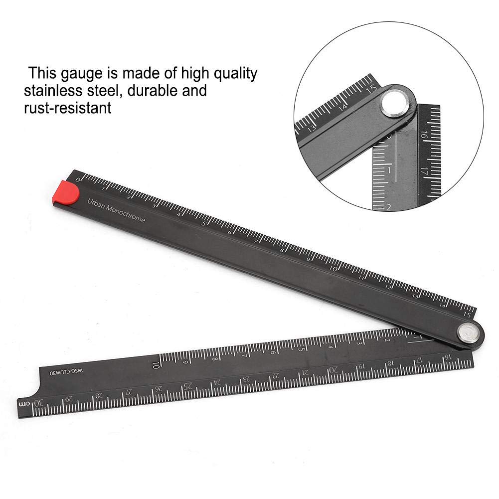 Folding Aluminum Alloy Ruler 0-300mm Measurement Range, Simple Angle 90 Metal Stationery for Artists, Construction Workers, Designers, Carpenters
Folding Aluminum Alloy Ruler 0-300mm Measurement Range, Simple Angle 90 Metal Stationery for Artists, Construction Workers, Designers, Carpenters