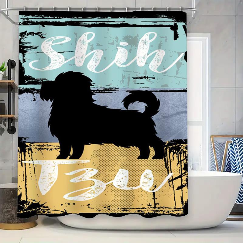 Luxury Vintage Shih Tzu Dog Print Shower Curtain Waterproof Bath Decor In Blue Yellow Black Colors Size 72 X 84 Inches (180Cm) W60H190(CM)-1 Pcs
Luxury Vintage Shih Tzu Dog Print Shower Curtain Waterproof Bath Decor In Blue Yellow Black Colors Size 72 X 84 Inches (180Cm) W60H190(CM)-1 Pcs