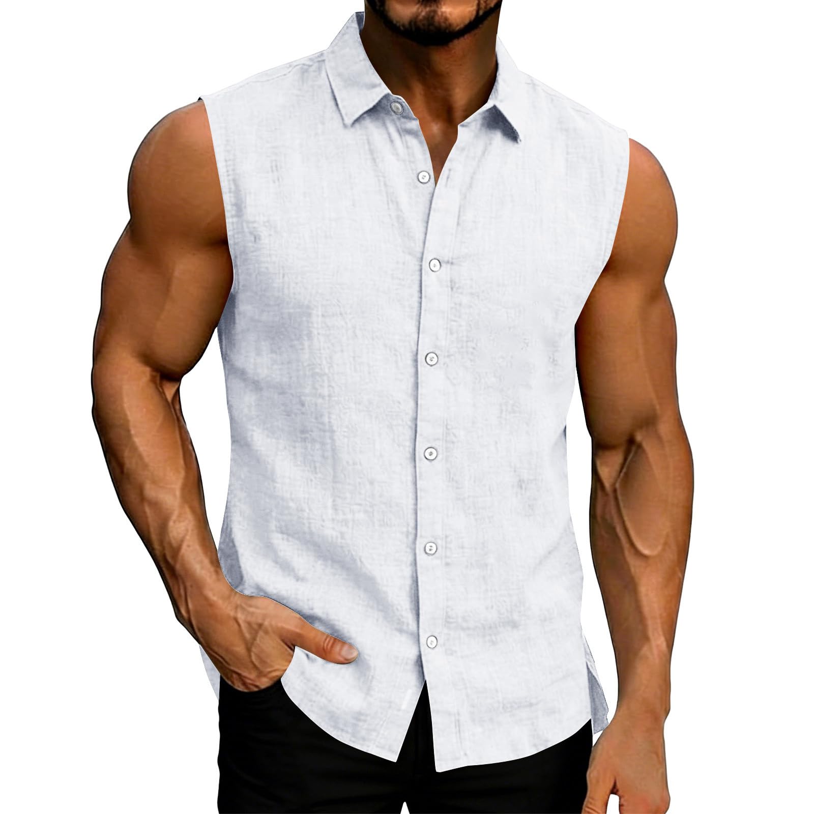 Men s Fashionable Color Round Neck Button Loose Casual Cotton And Linen Vest Top XL
Men s Fashionable Color Round Neck Button Loose Casual Cotton And Linen Vest Top XL