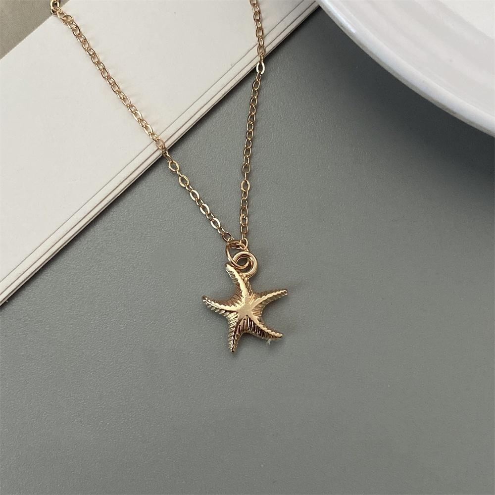 Golden Color Starfish Pendant Necklace for Women Girl Spring Summer Beach Choker Holiday Zircon
Golden Color Starfish Pendant Necklace for Women Girl Spring Summer Beach Choker Holiday Zircon