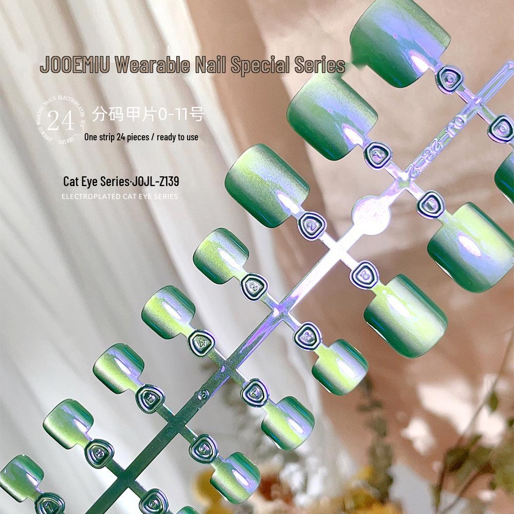 Cat Eye Glass Bead Toenail Tips: Pre-made, Removable, Semi-finished Wearable Nails, Size 139
Cat Eye Glass Bead Toenail Tips: Pre-made, Removable, Semi-finished Wearable Nails, Size 139