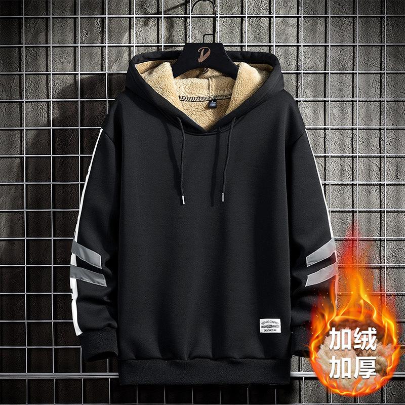 Мужской осенне-зимний свитер большого размера с капюшоном, теплый утолщенный свитер с подкладкой XS чёрный
Мужской осенне-зимний свитер большого размера с капюшоном, теплый утолщенный свитер с подкладкой XS чёрный