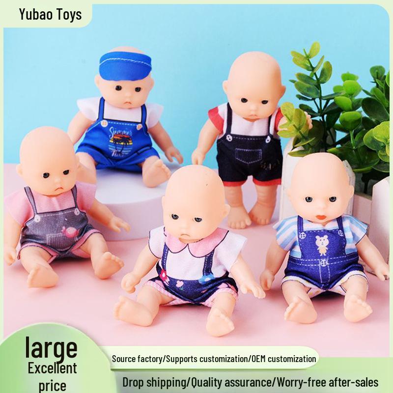 Vinyl Full-Body Soft Rubber Baby Doll with Clothes - Mini Simulation Playhouse Toy Striped Strap
Vinyl Full-Body Soft Rubber Baby Doll with Clothes - Mini Simulation Playhouse Toy Striped Strap