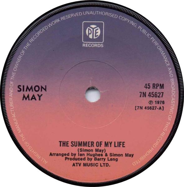 7inch Record SIMON MAY - The Summer Of My Life 7N45627 Pye Records 1976 UK Pop Used
7inch Record SIMON MAY - The Summer Of My Life 7N45627 Pye Records 1976 UK Pop Used