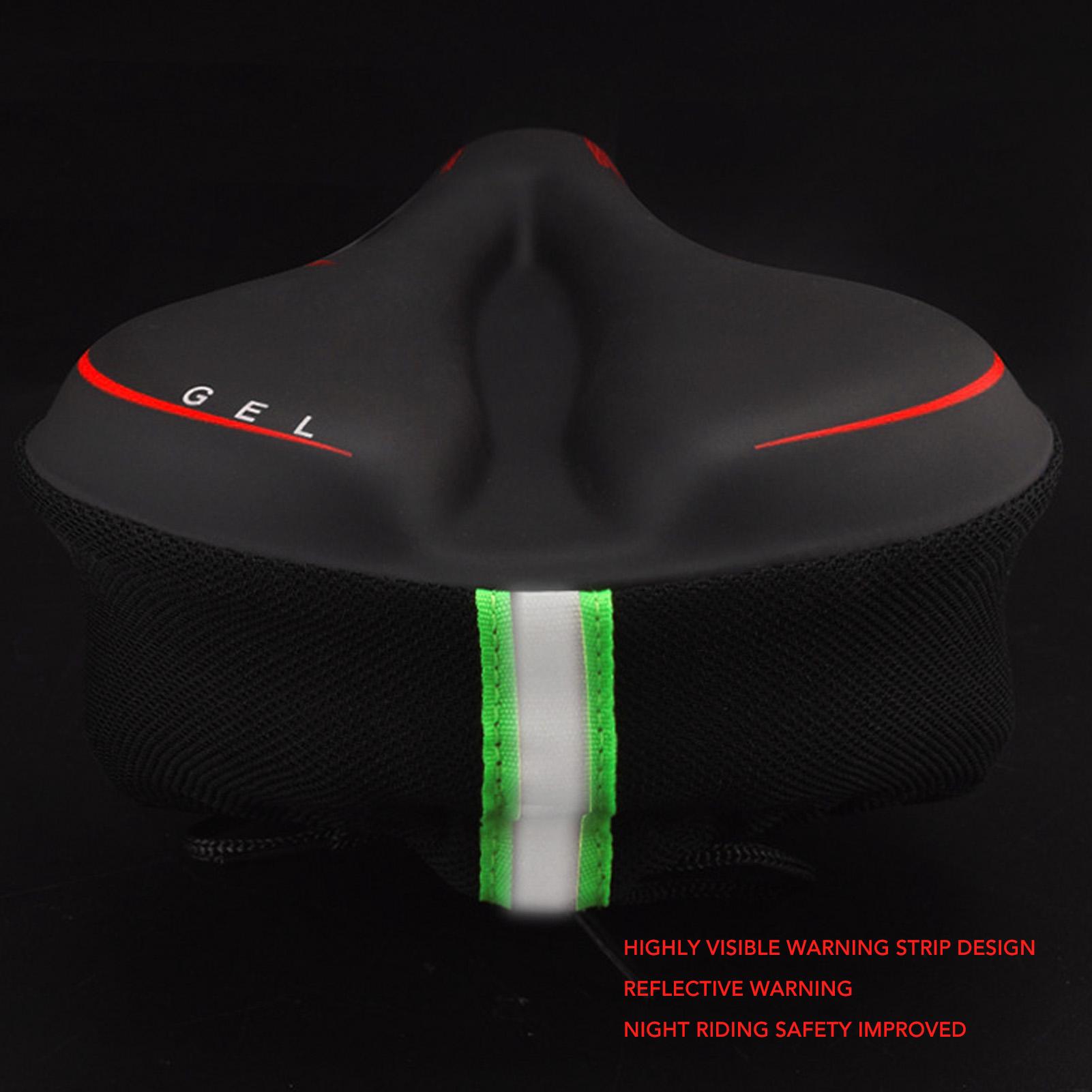 Narrow Bike Seat Cushion Thicken Silicone Breathable Soft Bike Seat Cover with Reflective Warning for Exercise Black Red
Narrow Bike Seat Cushion Thicken Silicone Breathable Soft Bike Seat Cover with Reflective Warning for Exercise Black Red