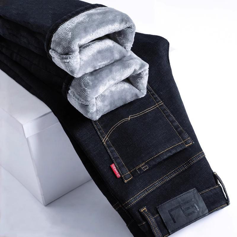 Мужские плюшевые утолщенные джинсы прямого покроя из эластичной ткани для зимы и осени. Size 28 чёрный/синий
Мужские плюшевые утолщенные джинсы прямого покроя из эластичной ткани для зимы и осени. Size 28 чёрный/синий