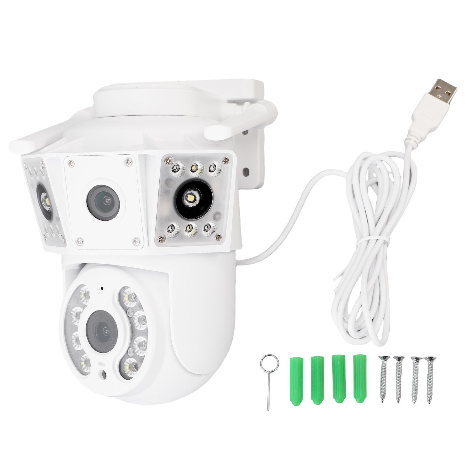 Security Camera 1080P 4 Lens Zoom 2.4GHz 5GHz WiFi 360 degrees PTZ Outdoor Indoor Camera with App and Cloud
Security Camera 1080P 4 Lens Zoom 2.4GHz 5GHz WiFi 360 degrees PTZ Outdoor Indoor Camera with App and Cloud