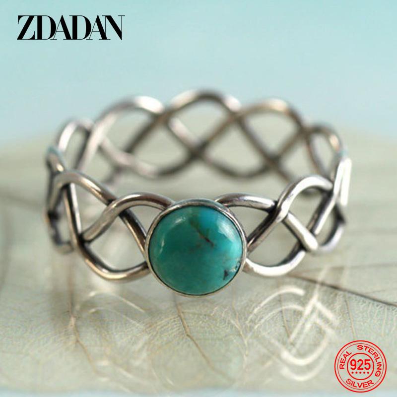 925 Sterling Silver Twist Turquoise Ring for Women Charm Wedding Jewelry Party Gift 6
925 Sterling Silver Twist Turquoise Ring for Women Charm Wedding Jewelry Party Gift 6