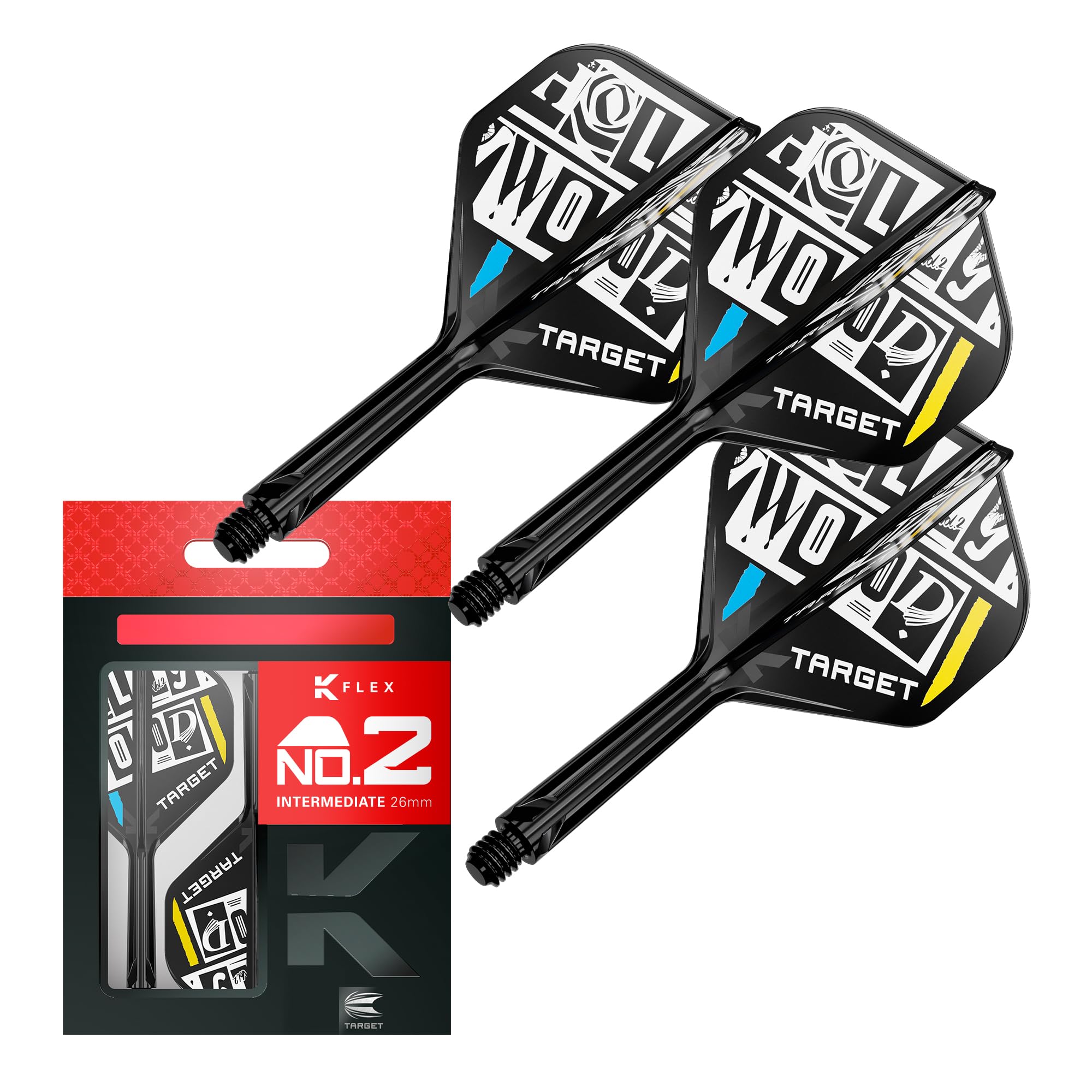 TARGET Darts Chris Dobey KFLEX Flight Shaft Kflex Flight Short & System, No.2 (Standard) All-in-One 3-Pack (19mm)/Inbit (26mm)/Medium (33mm) (Inbit
TARGET Darts Chris Dobey KFLEX Flight Shaft Kflex Flight Short & System, No.2 (Standard) All-in-One 3-Pack (19mm)/Inbit (26mm)/Medium (33mm) (Inbit