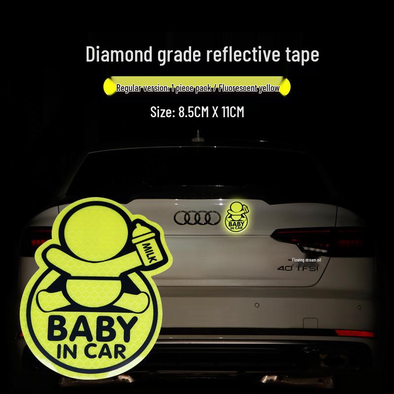 Reflective Baby in Car Sticker - Self-Adhesive Diamond Grade Warning Sticker флуоресцентний жовтий колір
Reflective Baby in Car Sticker - Self-Adhesive Diamond Grade Warning Sticker флуоресцентний жовтий колір