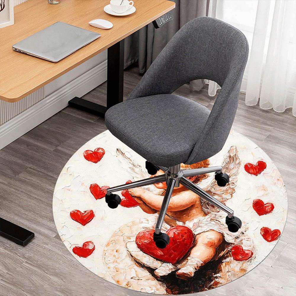 1pc Cupid Heart Round Chair mat office Area Rug - Non-Slip, Floor Mat for Office, Bedroom, Ideal home decor gift c0112136 80cm
1pc Cupid Heart Round Chair mat office Area Rug - Non-Slip, Floor Mat for Office, Bedroom, Ideal home decor gift c0112136 80cm