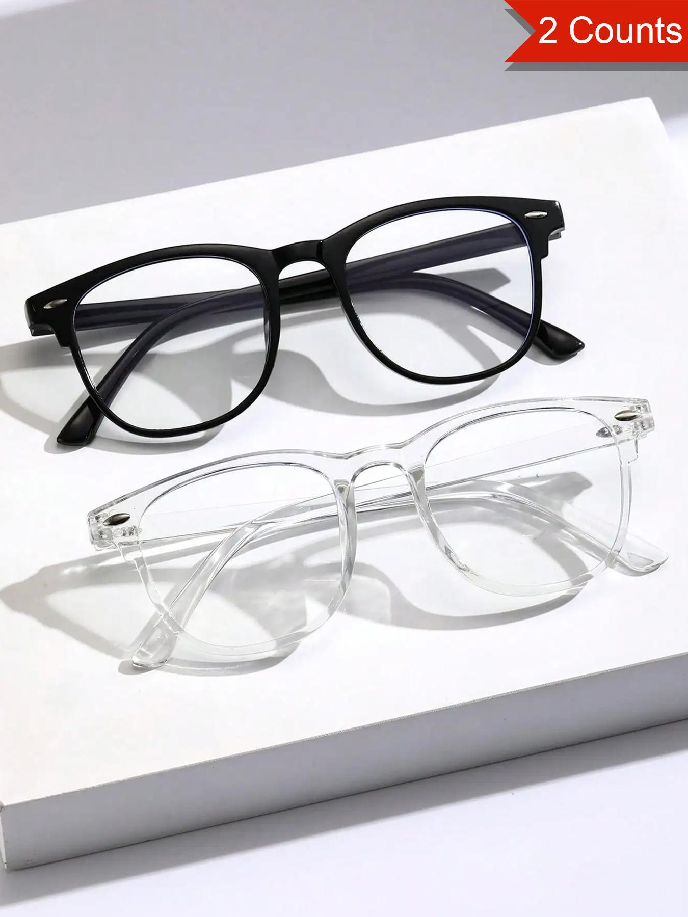 2PCS Unisex Square Plastic Frame Trendy Anti-Blue Light Clear Glasses For Back To School Clothing Accessories
2PCS Unisex Square Plastic Frame Trendy Anti-Blue Light Clear Glasses For Back To School Clothing Accessories
