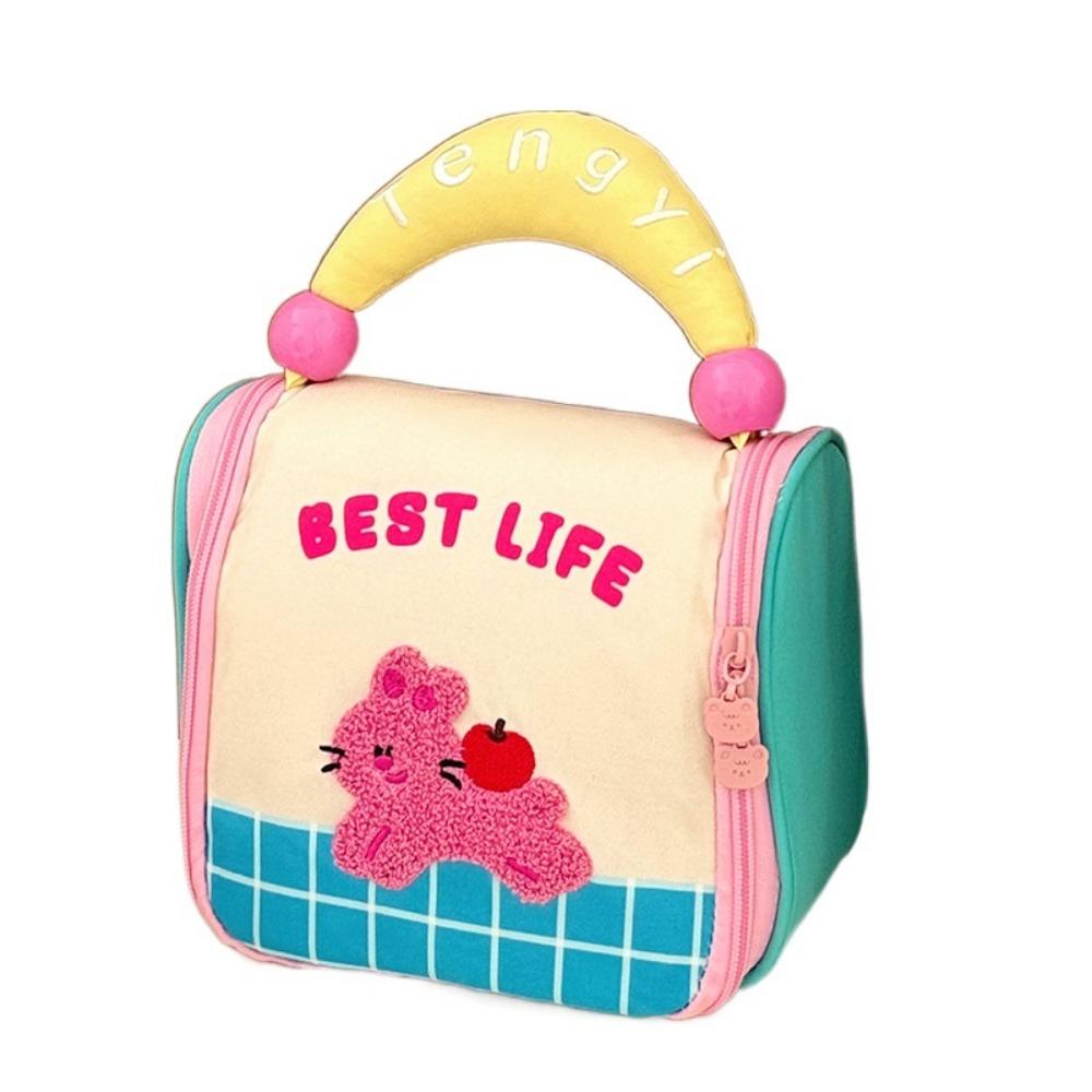 Cute Contrast Color Makeup Bag Handheld Portable Toiletry Bag Large Capacity Multifunctional Cosmetic Pouch Travel
Cute Contrast Color Makeup Bag Handheld Portable Toiletry Bag Large Capacity Multifunctional Cosmetic Pouch Travel
