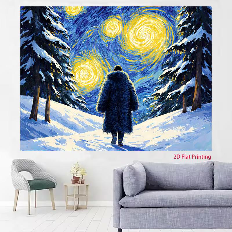 2D Starry Night Snowy Pine Trees Wall Decor Backdrop 47.2x31.5inch/120*80cm
2D Starry Night Snowy Pine Trees Wall Decor Backdrop 47.2x31.5inch/120*80cm