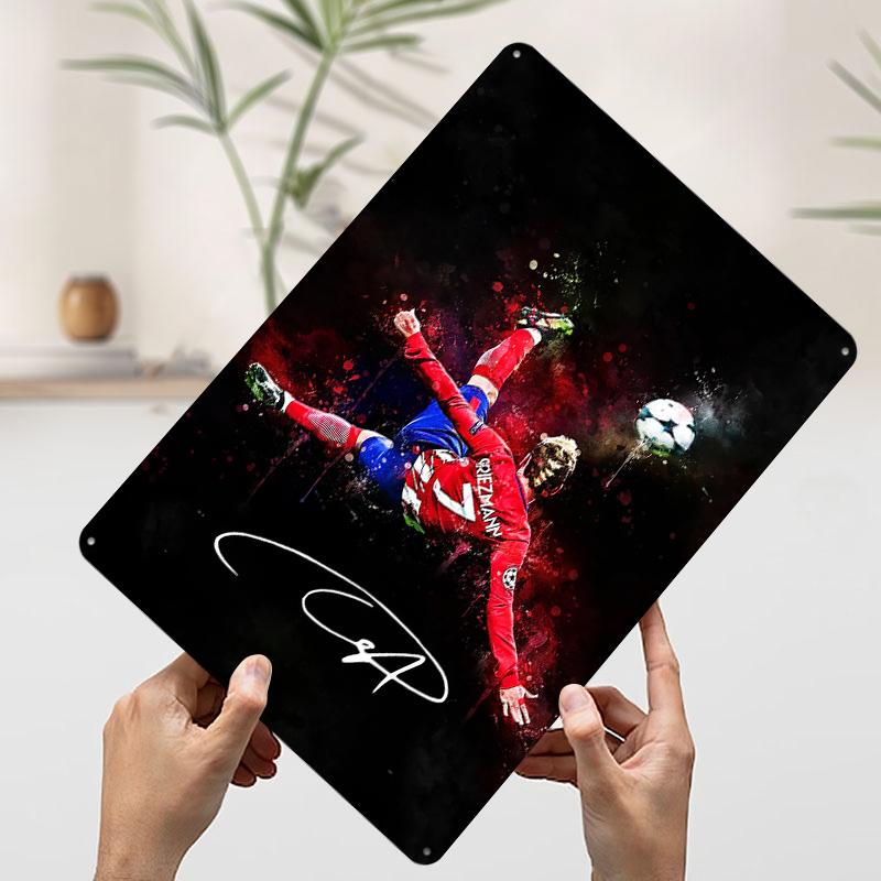 Griezmann Bicycle Kick Tin Plaque Poster Customized Wall Art Retro Vintage Metal Signs for Room Decoration At Home Decor Items 7.9x11.8In(20x30cm)
Griezmann Bicycle Kick Tin Plaque Poster Customized Wall Art Retro Vintage Metal Signs for Room Decoration At Home Decor Items 7.9x11.8In(20x30cm)