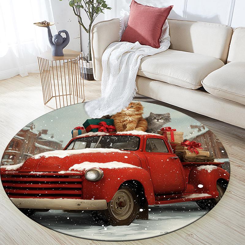 Christmas Car and Kitten pattern round rug,Carpet Rug for Living Room Bedroom Sofa Playroom Decor,Non-slip Floor Mat,Holiday Gifts and Birthday Gifts 80cmx80cm
Christmas Car and Kitten pattern round rug,Carpet Rug for Living Room Bedroom Sofa Playroom Decor,Non-slip Floor Mat,Holiday Gifts and Birthday Gifts 80cmx80cm