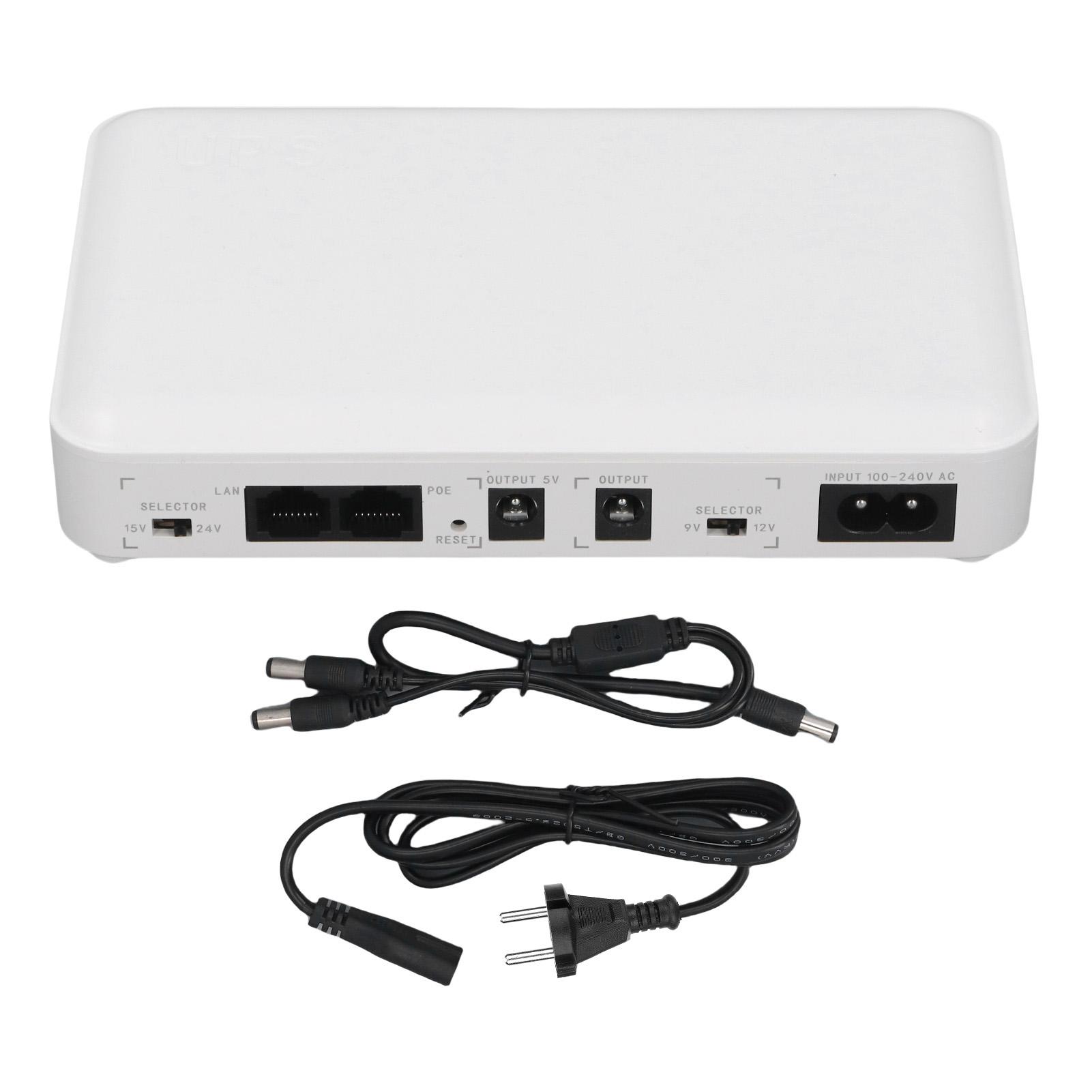 Mini DC UPS Battery Backup Modem Uninterruptible Power Supply 8000mAh 5V 9V 12V POE 15V 24V Output for Router Modem
Mini DC UPS Battery Backup Modem Uninterruptible Power Supply 8000mAh 5V 9V 12V POE 15V 24V Output for Router Modem