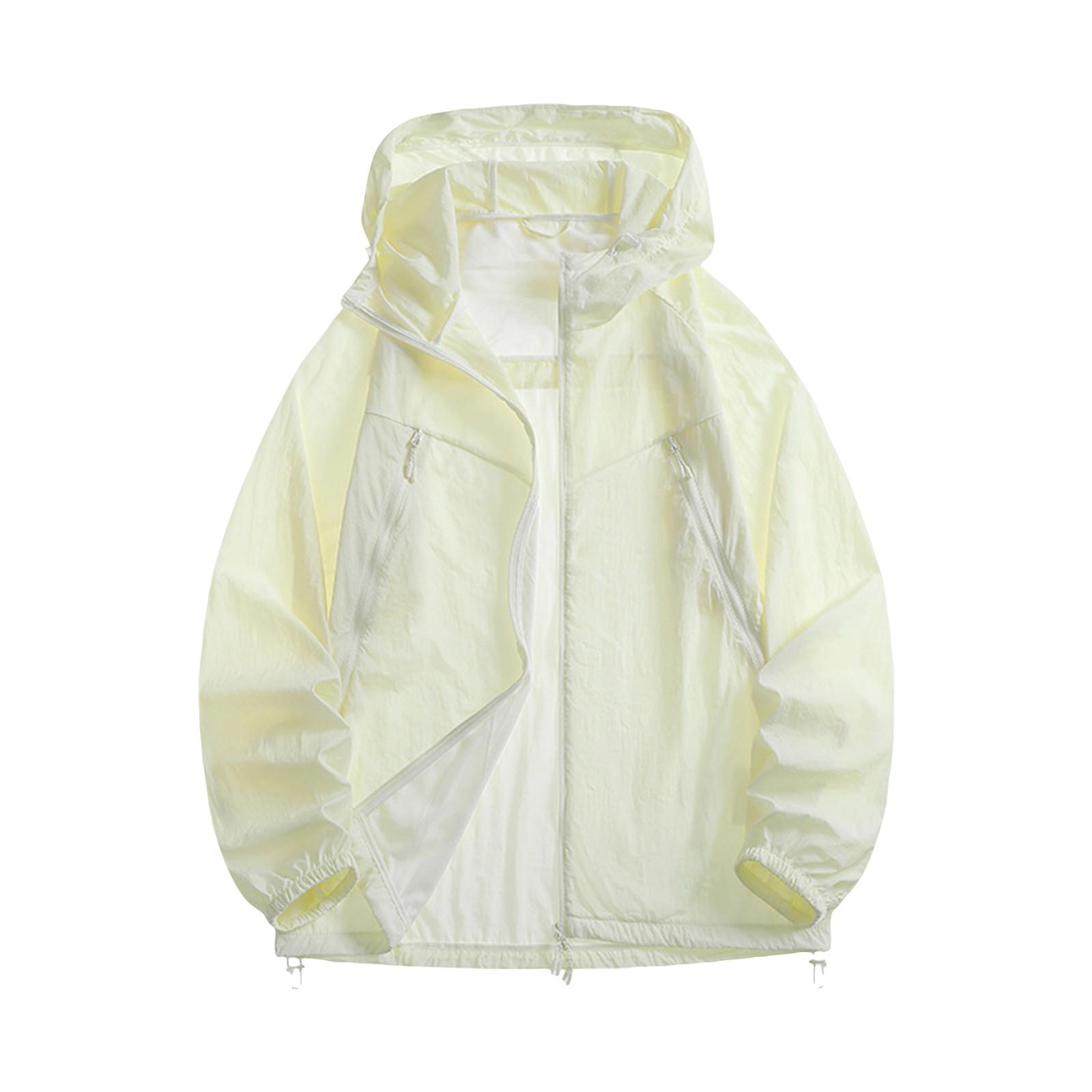 Мужская и женская летняя спортивная уличная легкая дышащая анти-ультрафиолетовая одежда для пар с защитой от солнца XS жёлтый