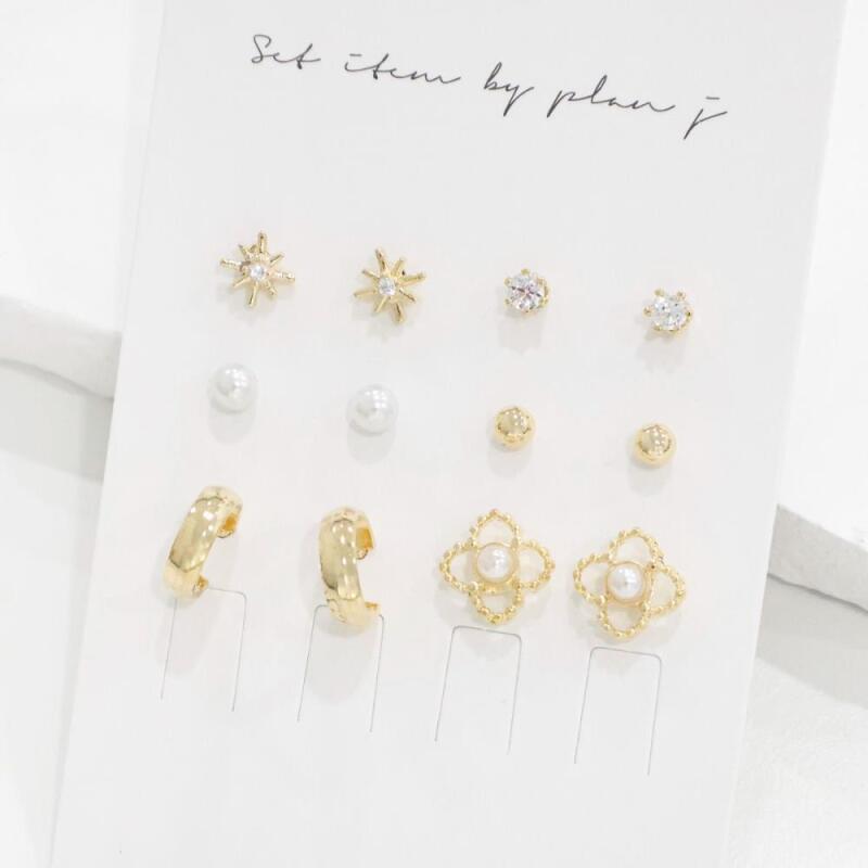 Women s Stud Pearl Cubic Silver Earrings Set A28898_Gold
Women s Stud Pearl Cubic Silver Earrings Set A28898_Gold