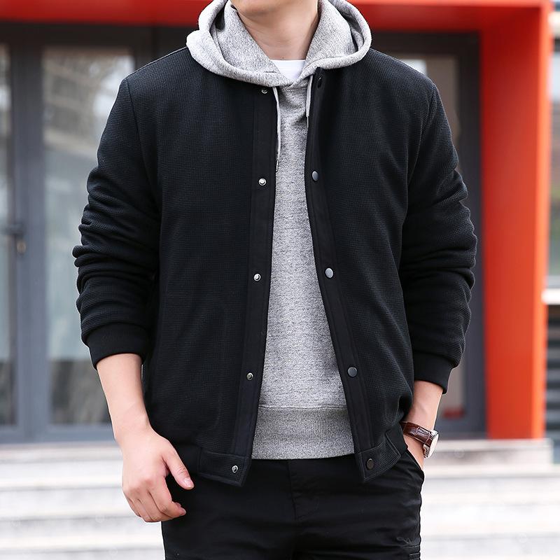 Мужская куртка с вафельным воротником-стойкой, весенне-осенняя бархатная утолщенная куртка на пуговицах, повседневная теплая мужская куртка для активного отдыха 5XL чёрный
Мужская куртка с вафельным воротником-стойкой, весенне-осенняя бархатная утолщенная куртка на пуговицах, повседневная теплая мужская куртка для активного отдыха 5XL чёрный