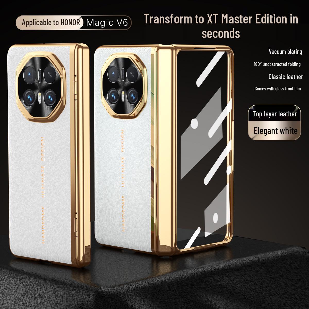Honor Magic V6 Foldable Case: Built-in Glass Screen, Vacuum-Plated, Plain Leather, Full Coverage, Men’s Design Honor Magic V5
Honor Magic V6 Foldable Case: Built-in Glass Screen, Vacuum-Plated, Plain Leather, Full Coverage, Men’s Design Honor Magic V5