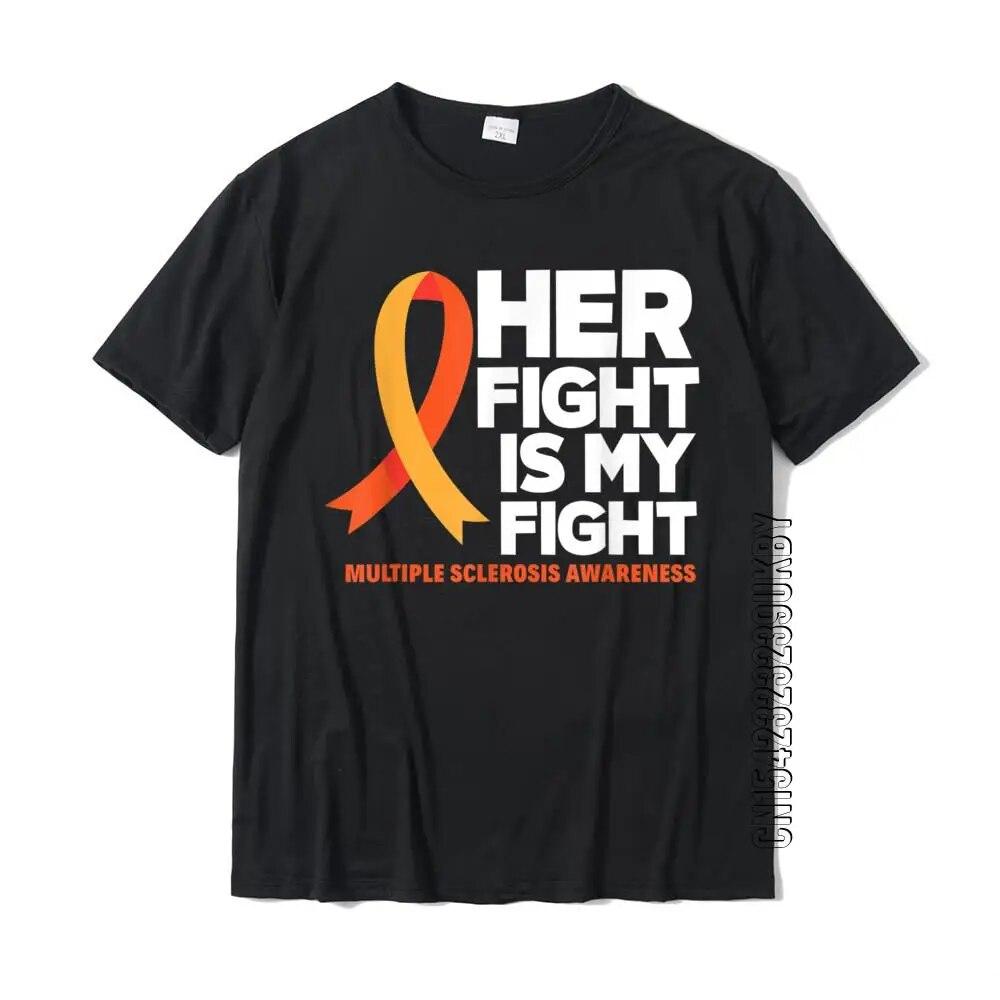 Футболка «Her Fight Is My Fight» с информацией о рассеянном склерозе, хлопковые топы с принтом, футболка со скидкой, классические футболки унисекс
Футболка «Her Fight Is My Fight» с информацией о рассеянном склерозе, хлопковые топы с принтом, футболка со скидкой, классические футболки унисекс
