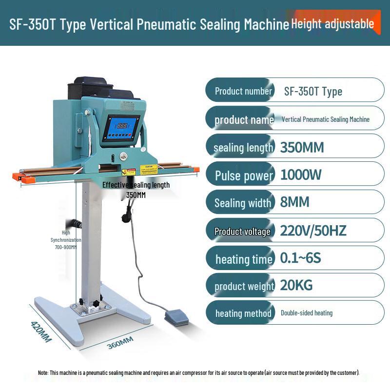 JPHZNB SF-350 Vertical Pneumatic Double-Sided Heat Sealing Machine
JPHZNB SF-350 Vertical Pneumatic Double-Sided Heat Sealing Machine