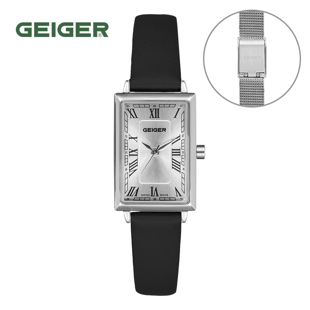 Geiger GE8060WTBK Квадратные женские кожаные часы 18x22 мм с дополнительным сетчатым ремешком
Geiger GE8060WTBK Квадратные женские кожаные часы 18x22 мм с дополнительным сетчатым ремешком