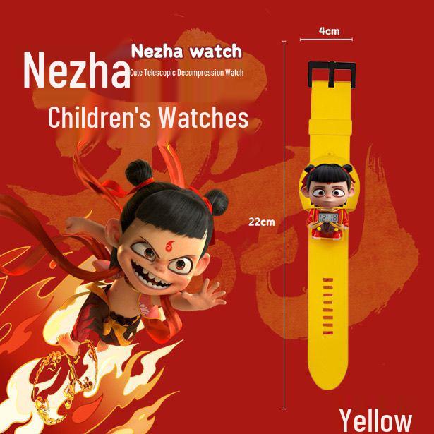Nezha: Reborn Retractable Cartoon Watch - 2025 Hot-selling Kindergarten Electronic Toy for Children Yellow
Nezha: Reborn Retractable Cartoon Watch - 2025 Hot-selling Kindergarten Electronic Toy for Children Yellow