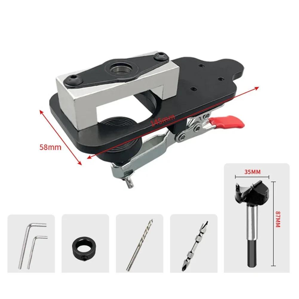 1set Woodworking Hinge Hole Locator 35MM Hinge Drilling Template Aluminum Alloy Hinge Puncher Wood Locator Hole Opening Locator чорний
1set Woodworking Hinge Hole Locator 35MM Hinge Drilling Template Aluminum Alloy Hinge Puncher Wood Locator Hole Opening Locator чорний
