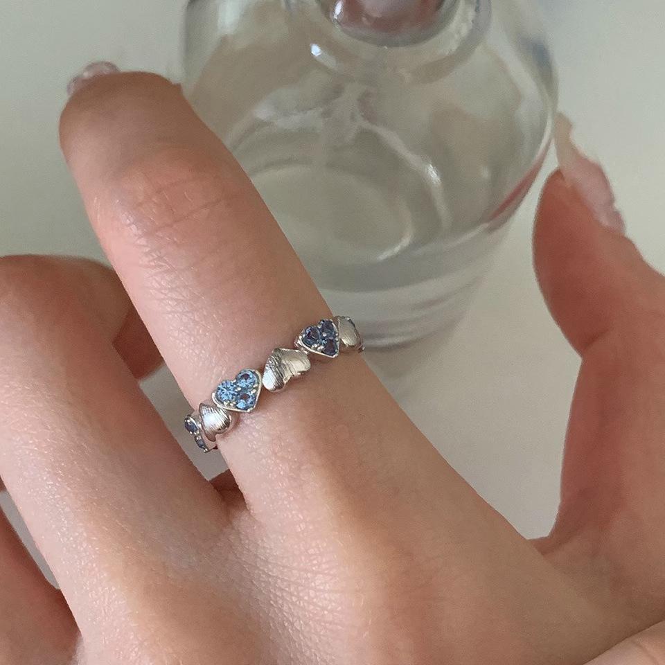 Korean Style S925 Sterling Silver Women s Blue Zirconia Heart Brushed Ring - Niche Design Index Finger Luxury
Korean Style S925 Sterling Silver Women s Blue Zirconia Heart Brushed Ring - Niche Design Index Finger Luxury