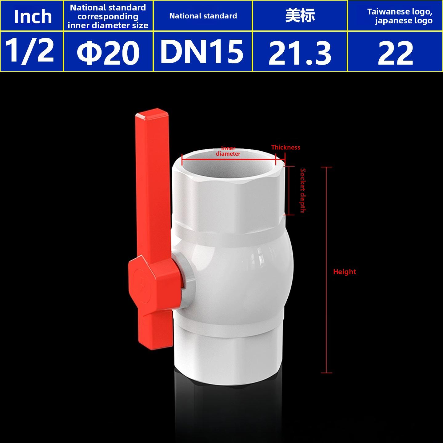 3/4 inch 1 inch PVC Ball Valve Female Thread to Male Thread Valve Garden Water Supply Switch Aquarium Fish Tank Water Controller
3/4 inch 1 inch PVC Ball Valve Female Thread to Male Thread Valve Garden Water Supply Switch Aquarium Fish Tank Water Controller