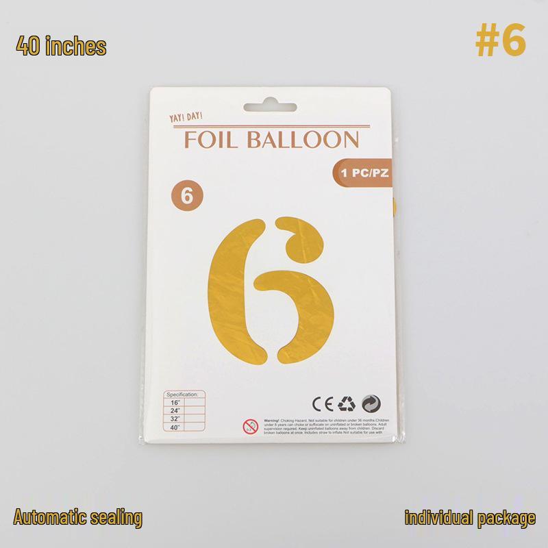 40-inch Gold Number Balloon - Aluminum Foil Birthday Party Decoration
40-inch Gold Number Balloon - Aluminum Foil Birthday Party Decoration