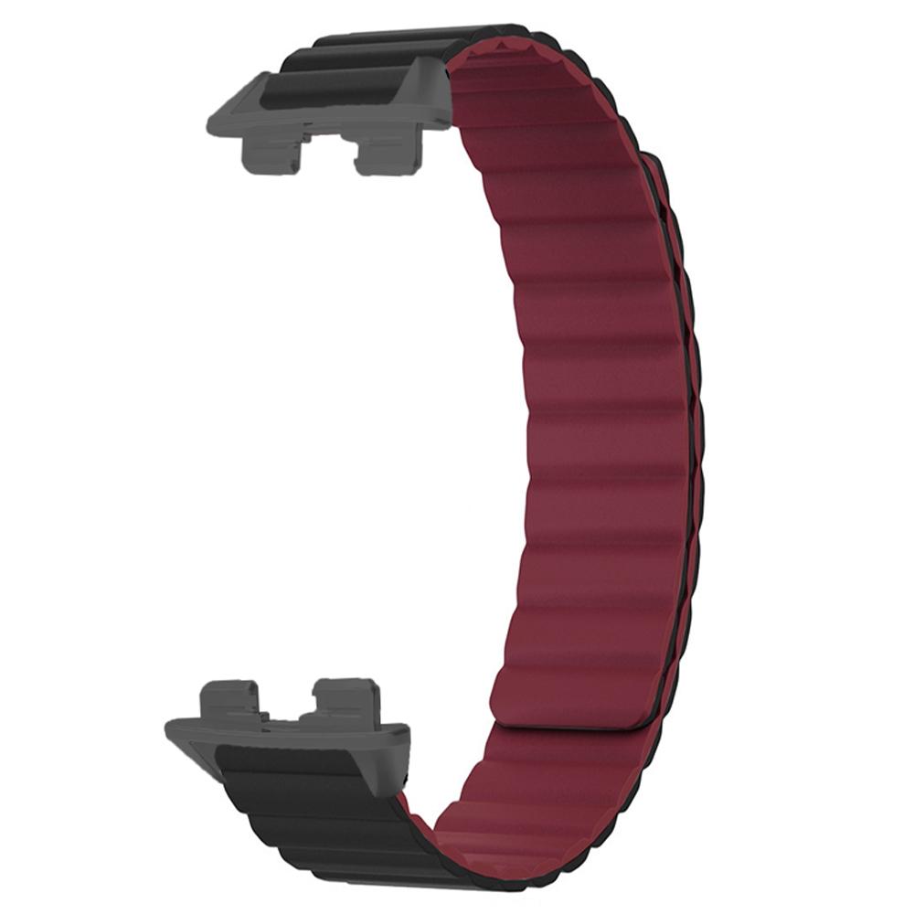 For Huawei Band 9 Magnetic Wrist Band Adjustable Silicone Watch Strap Watch Replacement Accessory Black+Wine Red
For Huawei Band 9 Magnetic Wrist Band Adjustable Silicone Watch Strap Watch Replacement Accessory Black+Wine Red