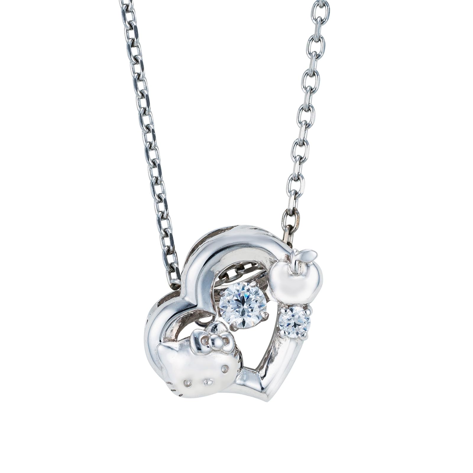 Hello Kitty Dancing Stone Necklace 40cm Sanrio Characters 925 Silver Surgical Stainless Steel Cubic Zirconia Heart Apple Swaying Stone Silver срібний
Hello Kitty Dancing Stone Necklace 40cm Sanrio Characters 925 Silver Surgical Stainless Steel Cubic Zirconia Heart Apple Swaying Stone Silver срібний
