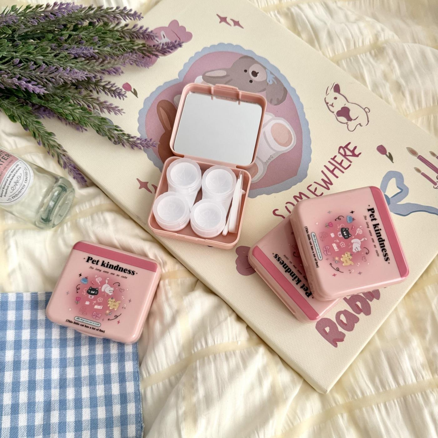 Cute Contact Lens Box with Mirror Ins Cute Contact Lens Case Companion Care Box Girls Protable Contact Lenses Case
Cute Contact Lens Box with Mirror Ins Cute Contact Lens Case Companion Care Box Girls Protable Contact Lenses Case