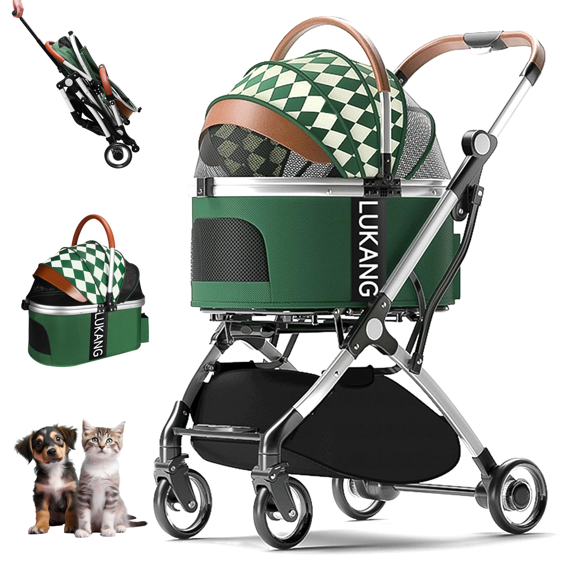 Lukang Pet вращающееся переднее заднее колесо отдельное животное легко загружается вместимостью собака удобно для небольших и средних выходных тележек, 360° колесо, тормоз, тип, зелёный 
Lukang Pet вращающееся переднее заднее колесо отдельное животное легко загружается вместимостью собака удобно для небольших и средних выходных тележек, 360° колесо, тормоз, тип, зелёный