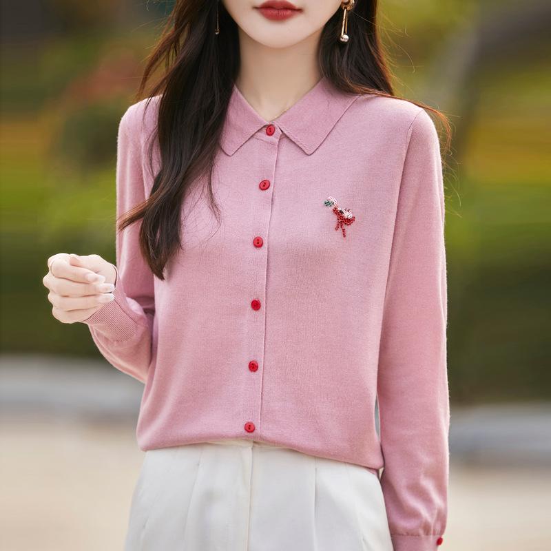 Merino Wool Polo Knit Cardigan with Hotfix Cuffs and Slit - Spring 2025 Double Extra Large
Merino Wool Polo Knit Cardigan with Hotfix Cuffs and Slit - Spring 2025 Double Extra Large
