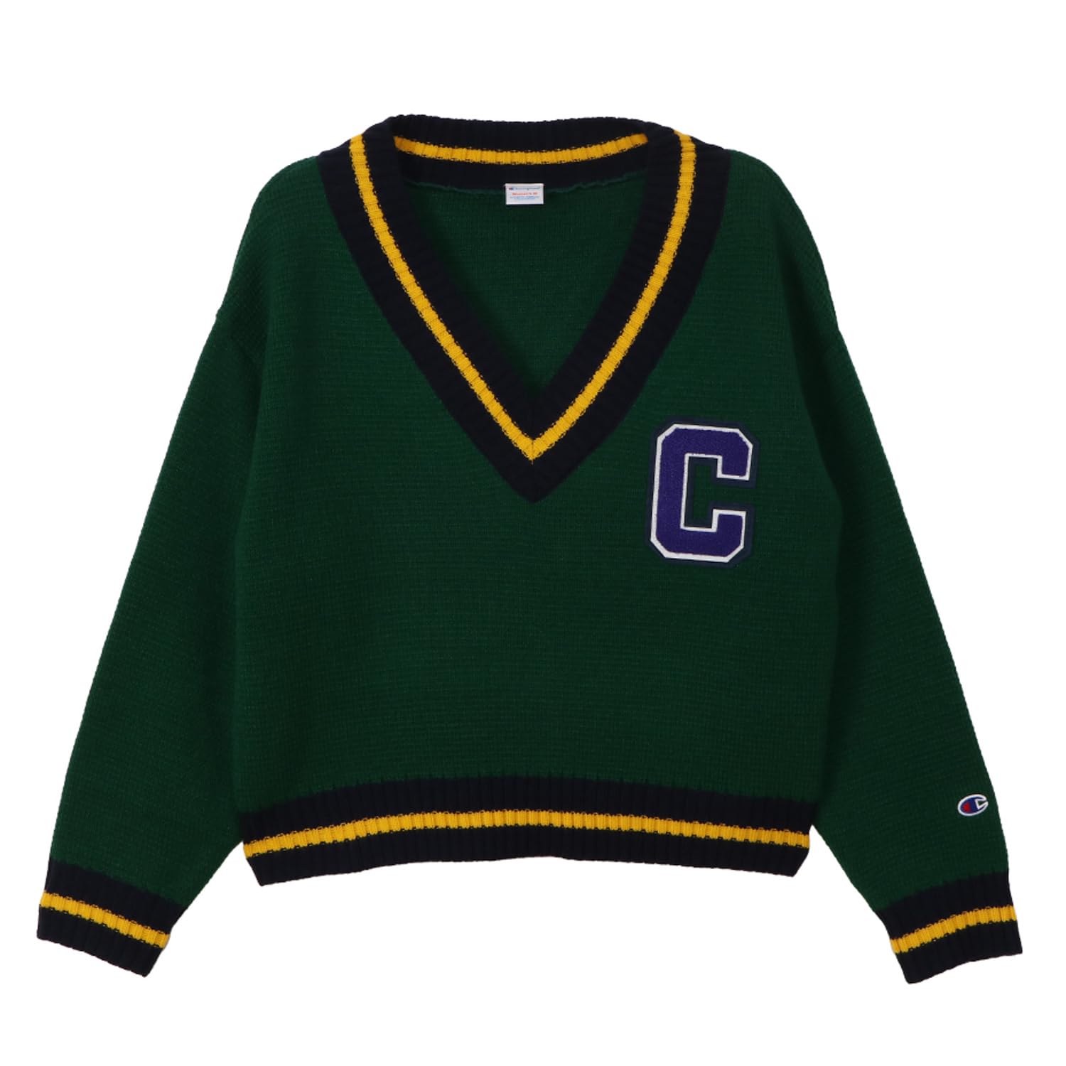 Champion Свитер женский с V-образным вырезом, вязаный, с длинным рукавом, свободного кроя, с патчем сагара, темно-зеленый, CW-A017
Champion Свитер женский с V-образным вырезом, вязаный, с длинным рукавом, свободного кроя, с патчем сагара, темно-зеленый, CW-A017