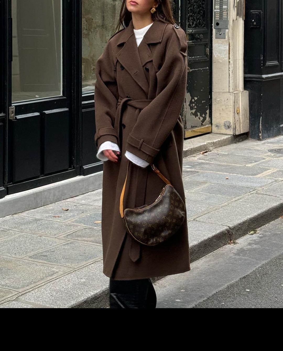 2024 Spring Women s Elegant Lapel Double-Breasted Trench Coat Medium темно-коричневого кольору
2024 Spring Women s Elegant Lapel Double-Breasted Trench Coat Medium темно-коричневого кольору