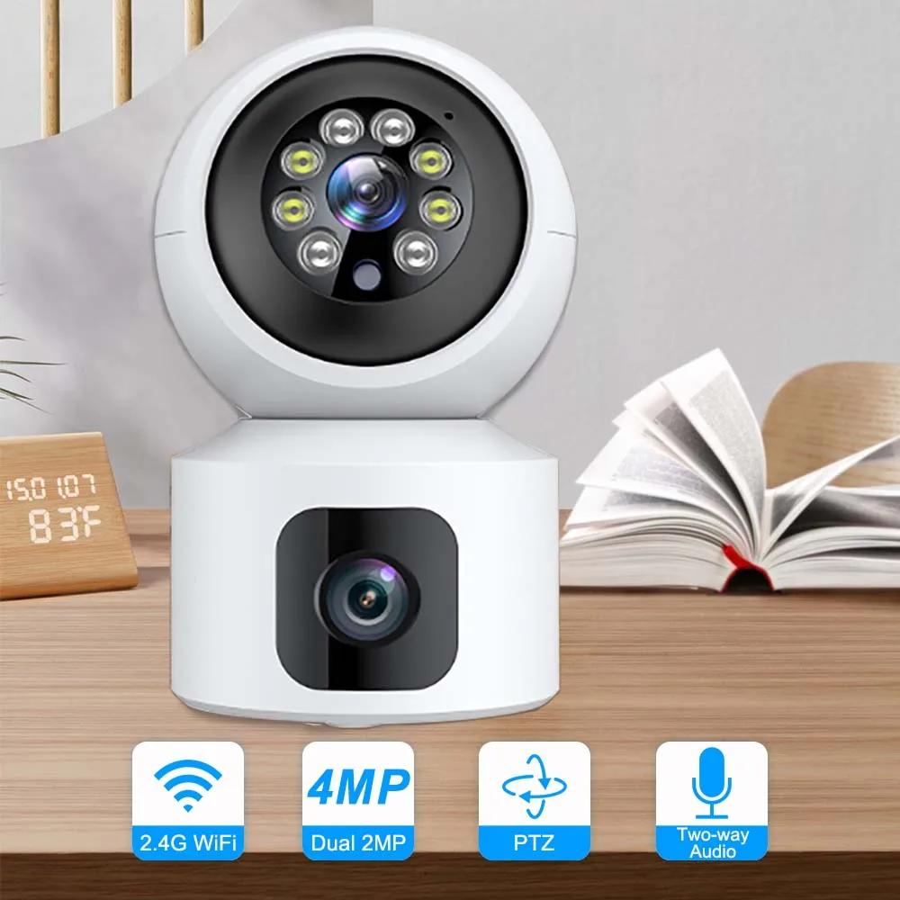4MP Baby Monitor Dual Lens Security Protection Mother Kids Wifi Camera Indoor Mini PTZ IP Відеоспостереження ICsee 4MP Camera білий
4MP Baby Monitor Dual Lens Security Protection Mother Kids Wifi Camera Indoor Mini PTZ IP Відеоспостереження ICsee 4MP Camera білий