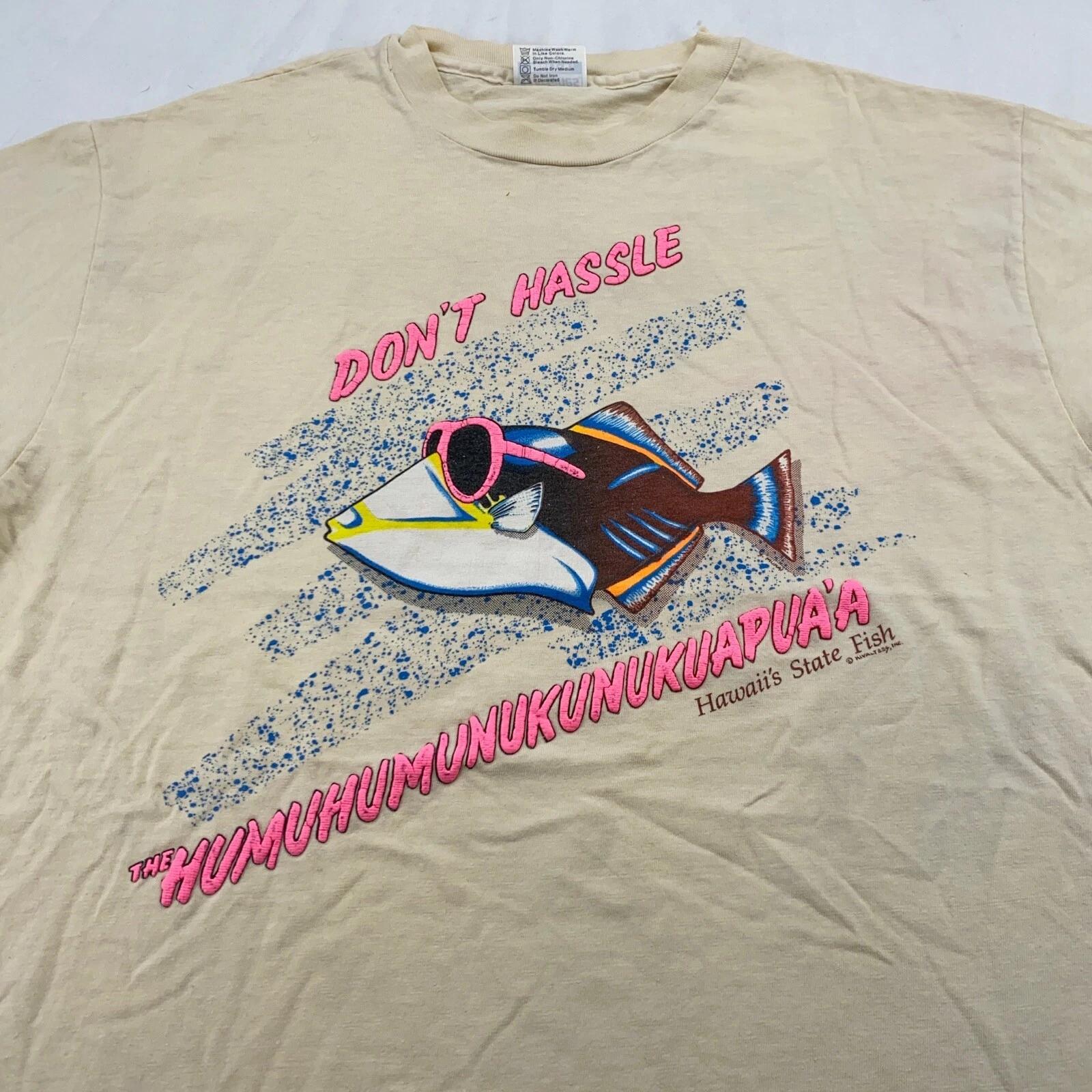 Vtg 90s DON T HASSLE Hawaii s State Fish T-Shirt L humuhumunukunukuapua’a surf L
Vtg 90s DON T HASSLE Hawaii s State Fish T-Shirt L humuhumunukunukuapua’a surf L