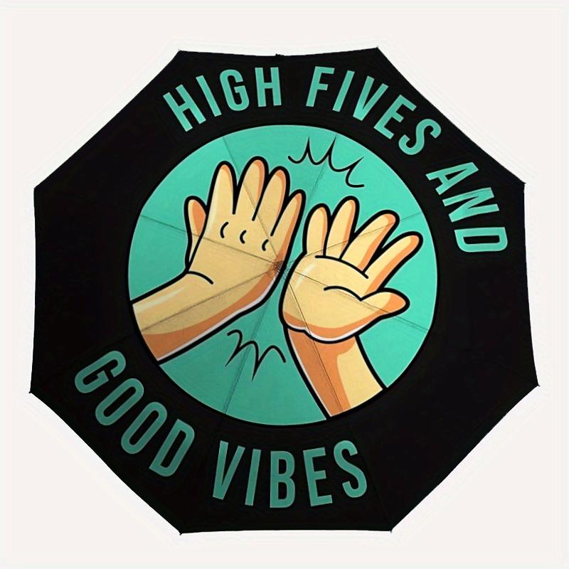 1pc High Fives Vibes Automatic Folding Umbrella - Lightweight, Retractable Design with 8-Rib Durability, Perfect for Outdoor169
1pc High Fives Vibes Automatic Folding Umbrella - Lightweight, Retractable Design with 8-Rib Durability, Perfect for Outdoor169
