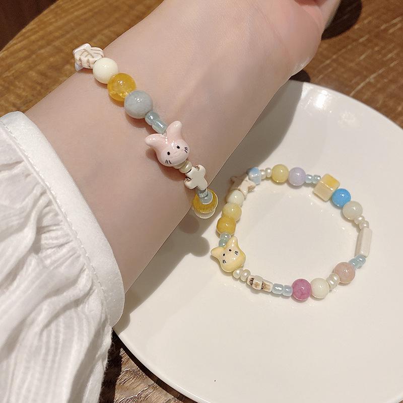 Macaron Color Cute Rabbit Bracelet for Women - Ceramic Beaded Bestie Bracelet, Fade-Resistant
Macaron Color Cute Rabbit Bracelet for Women - Ceramic Beaded Bestie Bracelet, Fade-Resistant