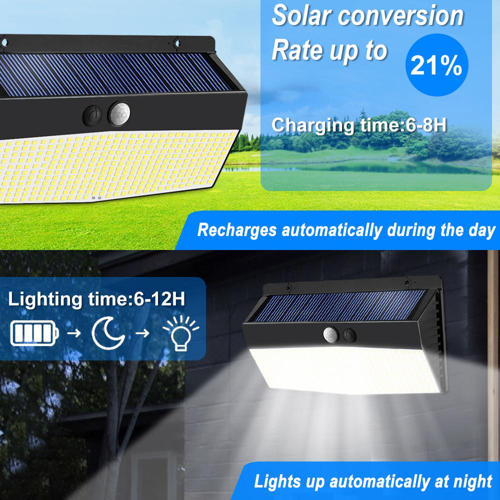 138/368 LED Solar LightsOutdoor Solar Motion Sensor Wall Lights 3 Modes Solar Powered Security Fence Lights Waterproof Garden
138/368 LED Solar LightsOutdoor Solar Motion Sensor Wall Lights 3 Modes Solar Powered Security Fence Lights Waterproof Garden
