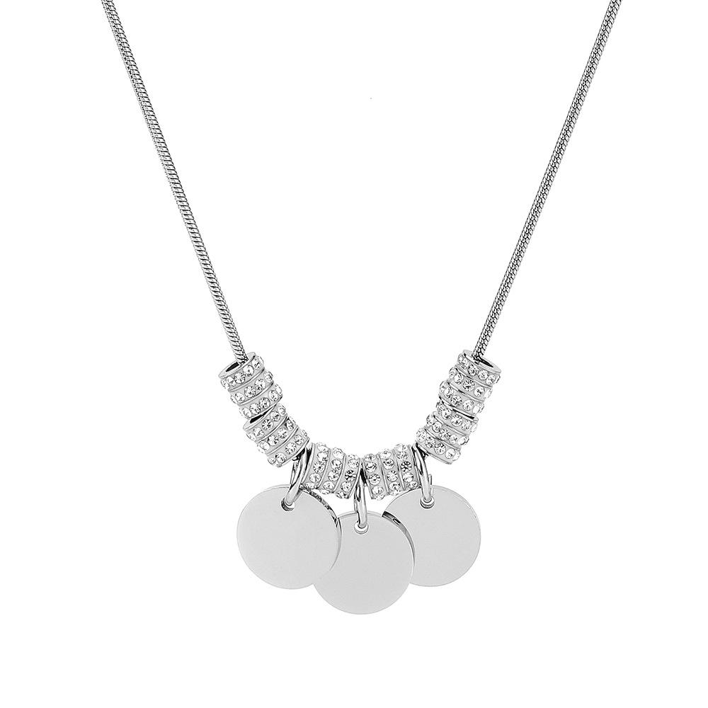 Женское хип-хоп циркониевое колье с круглым жетоном и цепочкой «змеиная кость» - Универсальная титановая сталь, цепочка для ключицы
Женское хип-хоп циркониевое колье с круглым жетоном и цепочкой «змеиная кость» - Универсальная титановая сталь, цепочка для ключицы