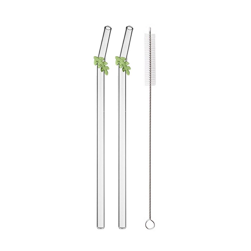 200*8mm Leaf Reusable Glass Tube Dishwasher Safety Durable Straws For Smoothie Cocktail Coffee Juice Smoothie Drinks
200*8mm Leaf Reusable Glass Tube Dishwasher Safety Durable Straws For Smoothie Cocktail Coffee Juice Smoothie Drinks