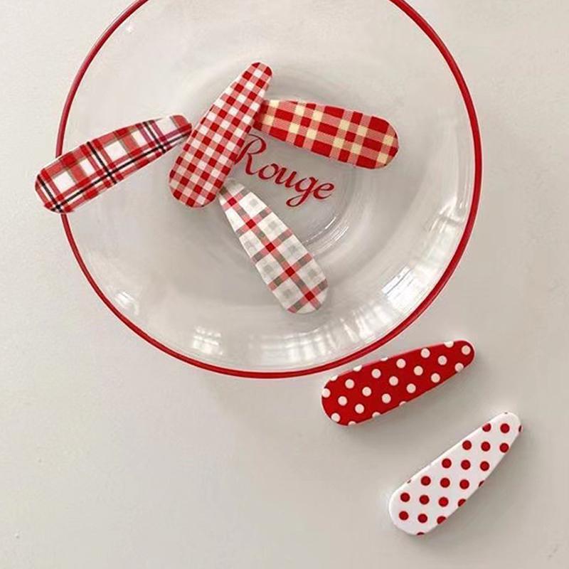 Korean Retro Red Plaid Polka Dot Cherry Hairpin Women Cute Bb Clip Bangs Clip Hair Accessories
Korean Retro Red Plaid Polka Dot Cherry Hairpin Women Cute Bb Clip Bangs Clip Hair Accessories
