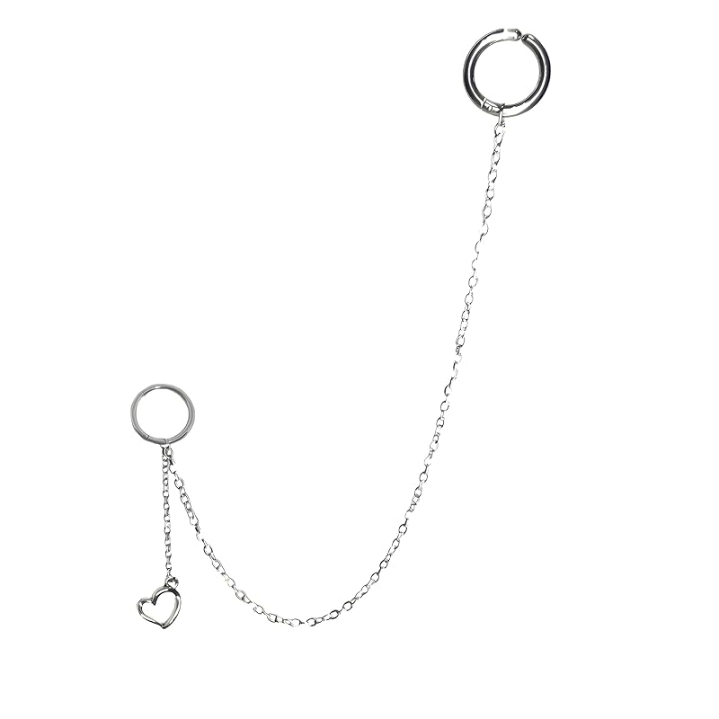 chain earrings chain earrings mouth piercing lips ear cuff Korean cute cool landmine mass production (ring earrings, distorted heart)
chain earrings chain earrings mouth piercing lips ear cuff Korean cute cool landmine mass production (ring earrings, distorted heart)