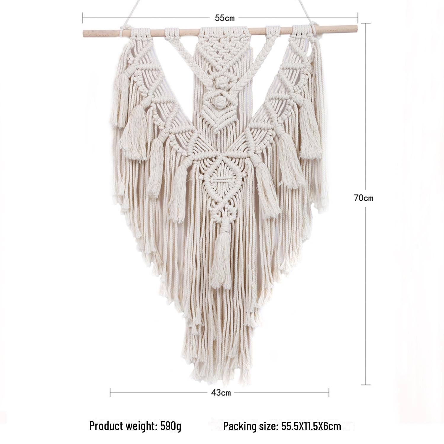 Богемський настінний гобелен ручної роботи з скандинавськими китицями 55*70CM
Богемський настінний гобелен ручної роботи з скандинавськими китицями 55*70CM